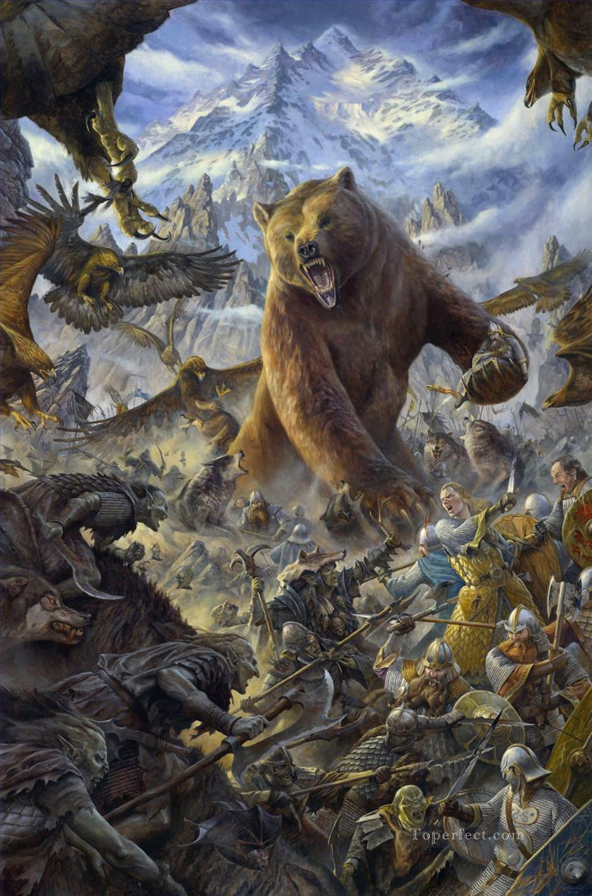 fantastic bear warrior Oil Paintings